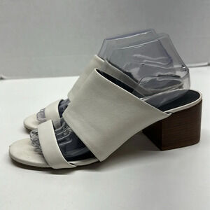 3.1 Phillip Lim Sandal Shoes Cube Double Strap Leather High Heeled White Size 39